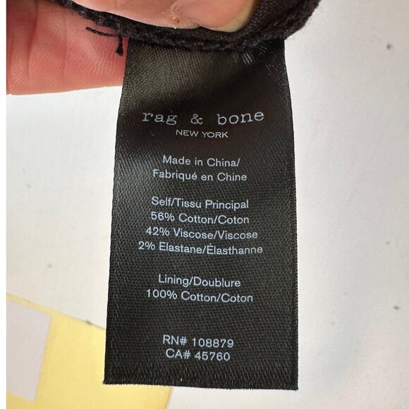 NWT Rag & Bone Nina High-Rise Ankle Skinny Pants Black Zebra 32 - Picture 11 of 14